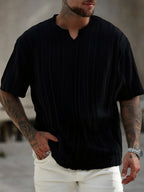 T-shirt a Righe Manica Corta
