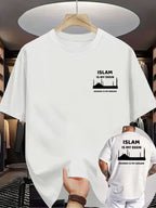 T-Shirt con scritta "ISLAM IS MY DEEN, JANNAH IS MY DREAM"