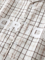 Camicia a quadri con Inserto Manica Lunga
