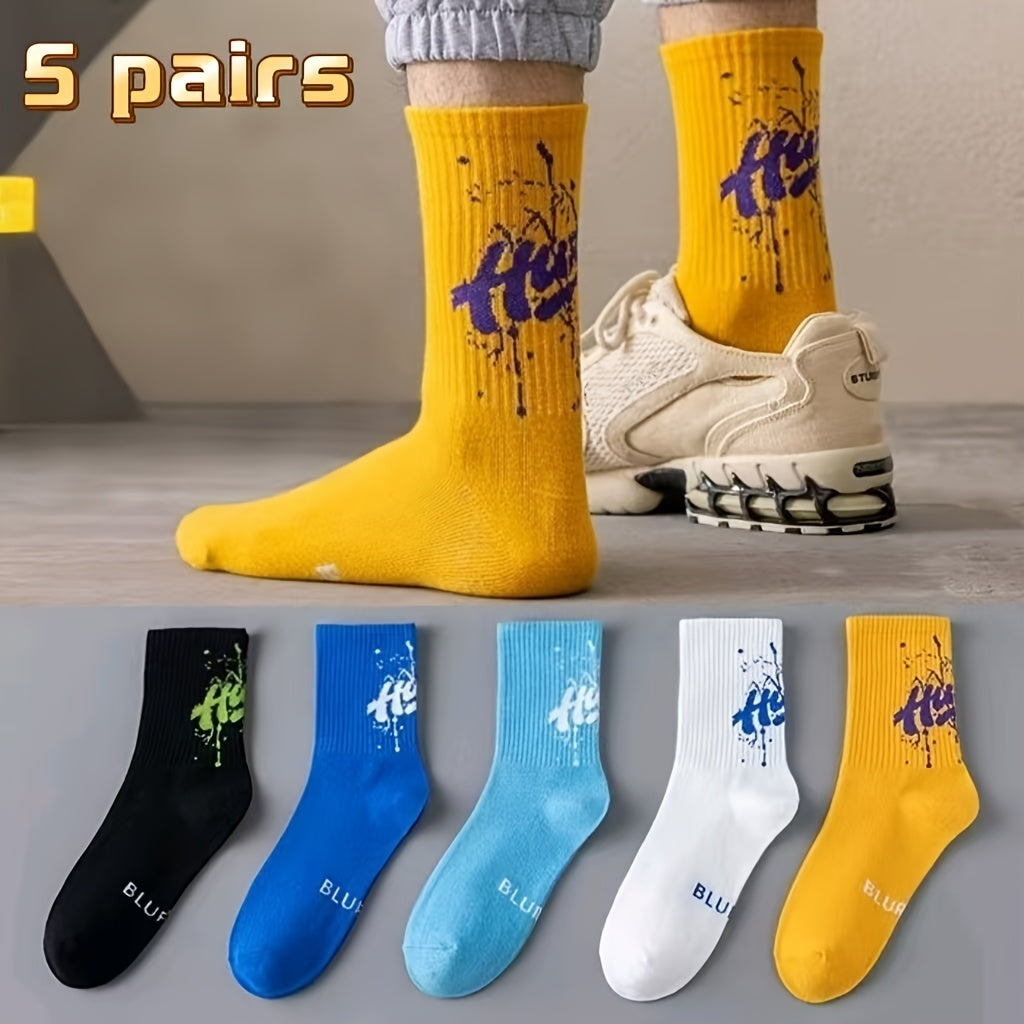 Calzini Sportivi da Basket Uomo - Set da 5 Paia Colori Misti