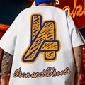 T-shirt Oversize Uomo Heavyweight - Stampa LA & Numero 4