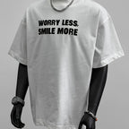T-shirt Uomo Heavyweight 230gsm - Worry Less Smile More