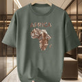 T-shirt Uomo Girocollo Manica Corta - Stampa Africa