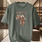 T-shirt Uomo Girocollo Manica Corta - Stampa Africa