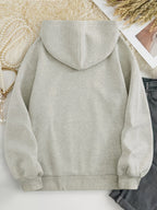 Felpa Donna con Cappuccio Loose Fit - Stampa Lettering "PATIENCE"