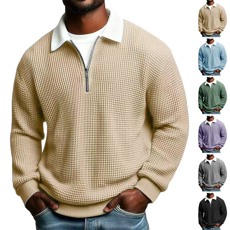 Polo Uomo Manica Lunga con Zip - Primavera/Autunno
