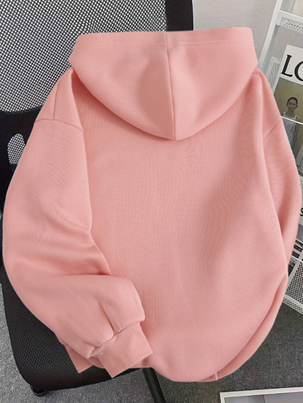 Felpa Donna con Cappuccio Loose Fit - Stampa Lettering "PATIENCE"