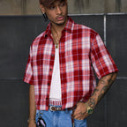 Camicia a quadri maniche corte per uomo
