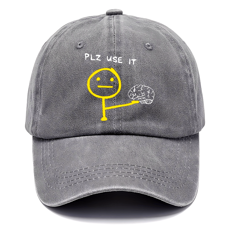 Cappellino con Stampa  "PLZ USE IT"