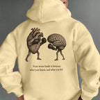 Felpa con Cappuccio Uomo - Stampa "Heart & Brain"