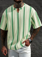 T-shirt a Righe Manica Corta