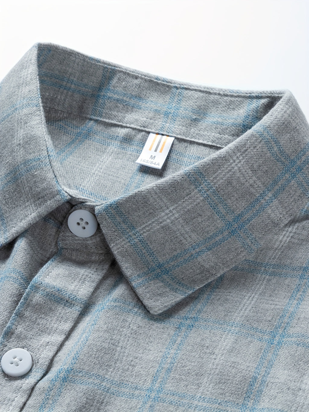 Camicia Uomo a Quadri Manica Lunga con Bottoni - Stile Casual