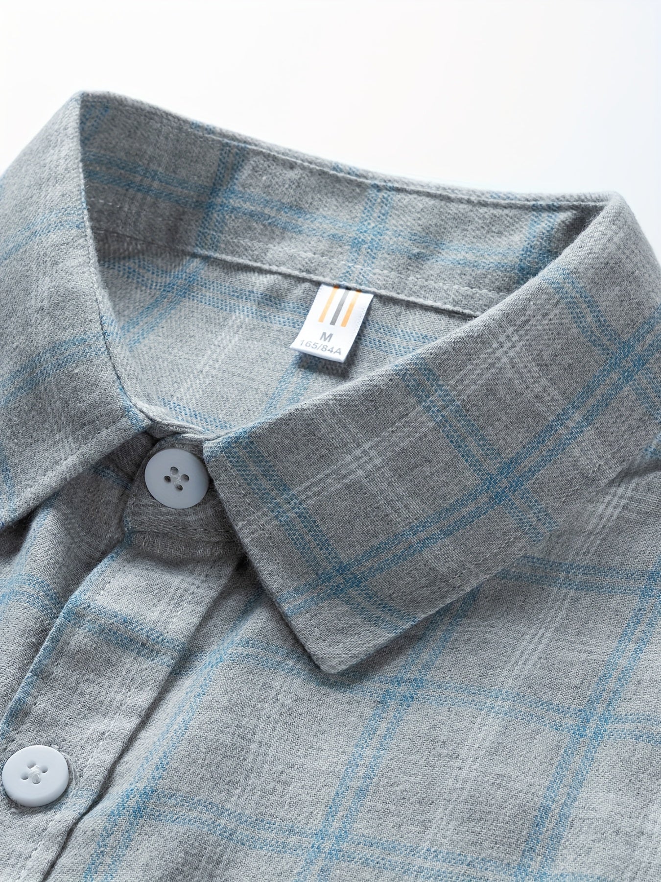 Camicia Uomo a Quadri Manica Lunga con Bottoni - Stile Casual