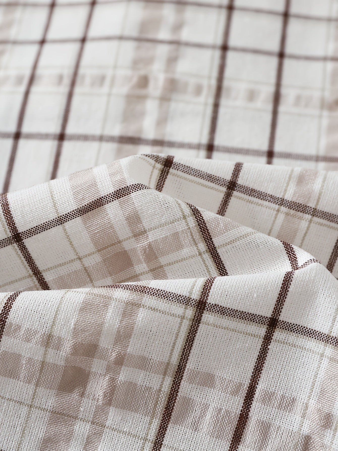 Camicia a quadri con Inserto Manica Lunga