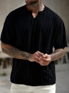 T-shirt a Righe Manica Corta