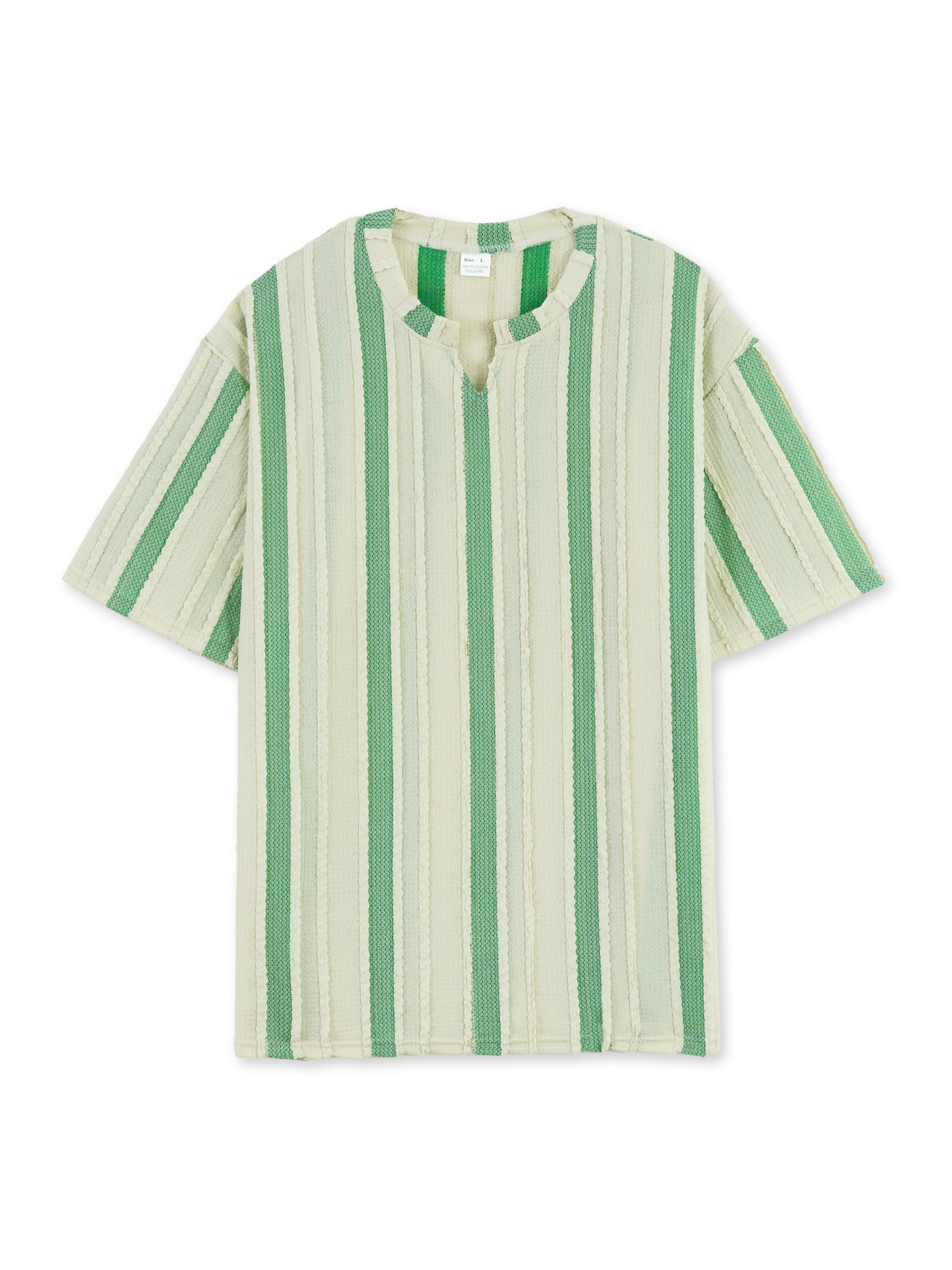 T-shirt a Righe Manica Corta
