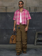 Camicia a quadri maniche corte per uomo