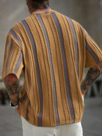T-shirt a Righe Manica Corta