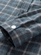 Camicia Uomo a Quadri Manica Lunga con Bottoni - Stile Casual