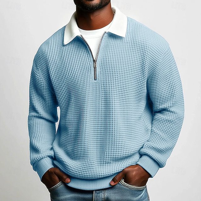 Polo Shirt Spring Fall Zipper