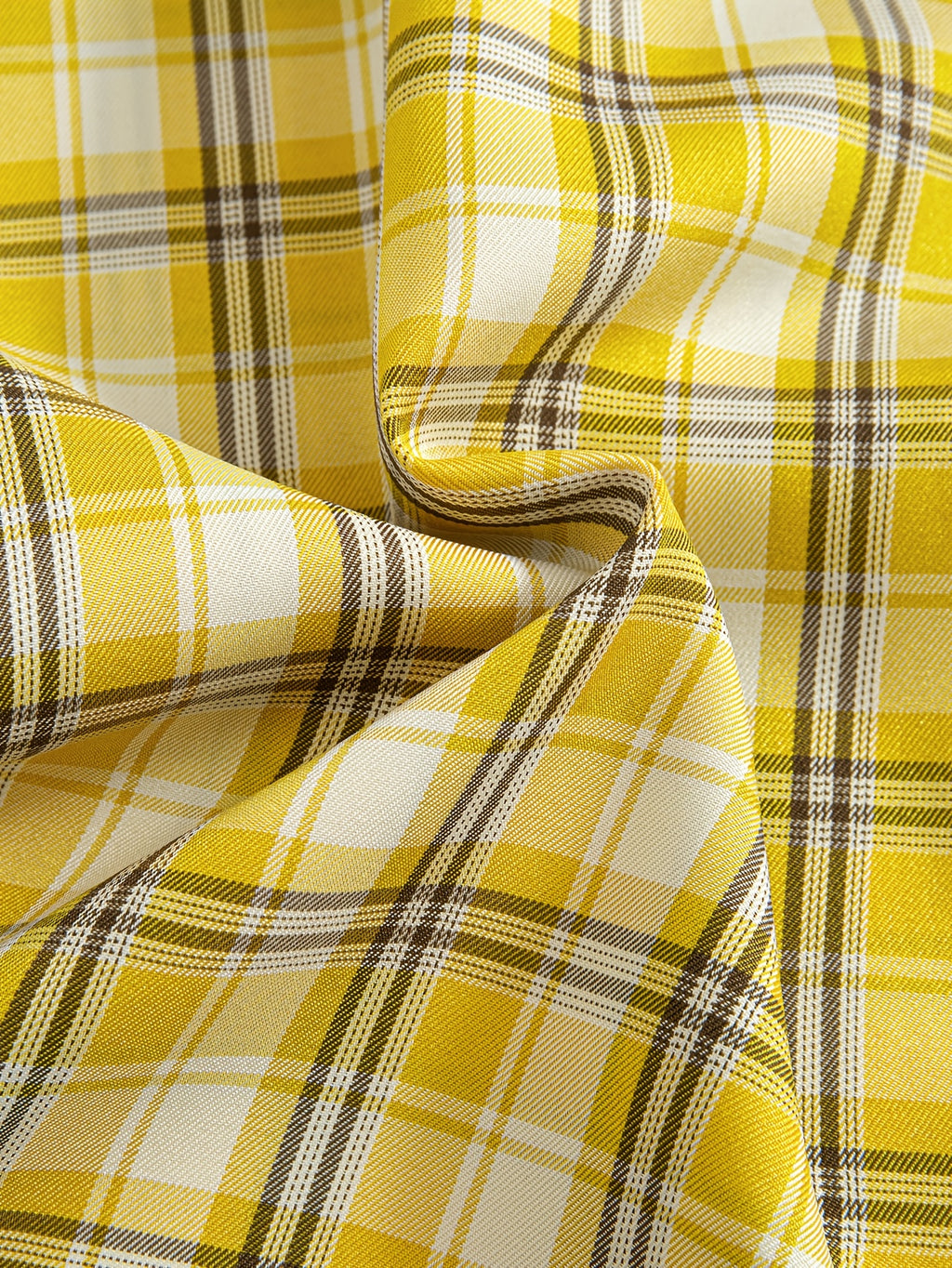 Camicia a Quadri Gialla Manica Lunga - Stile Streetwear Super Loose
