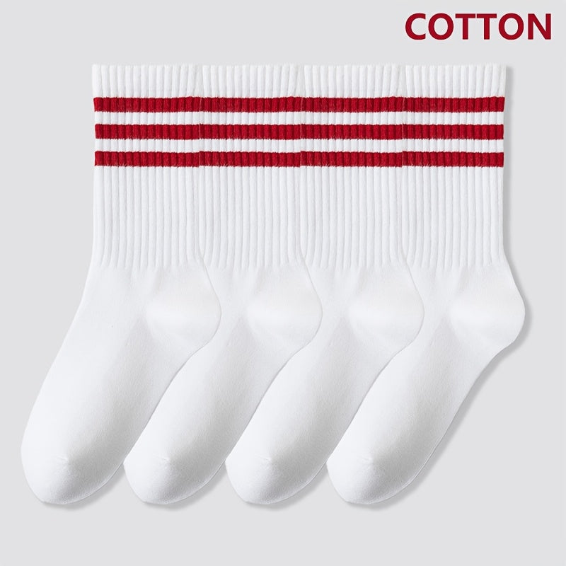 Calzini Unisex a Righe - Confezione da 4 Paia