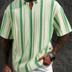T-shirt a Righe Manica Corta