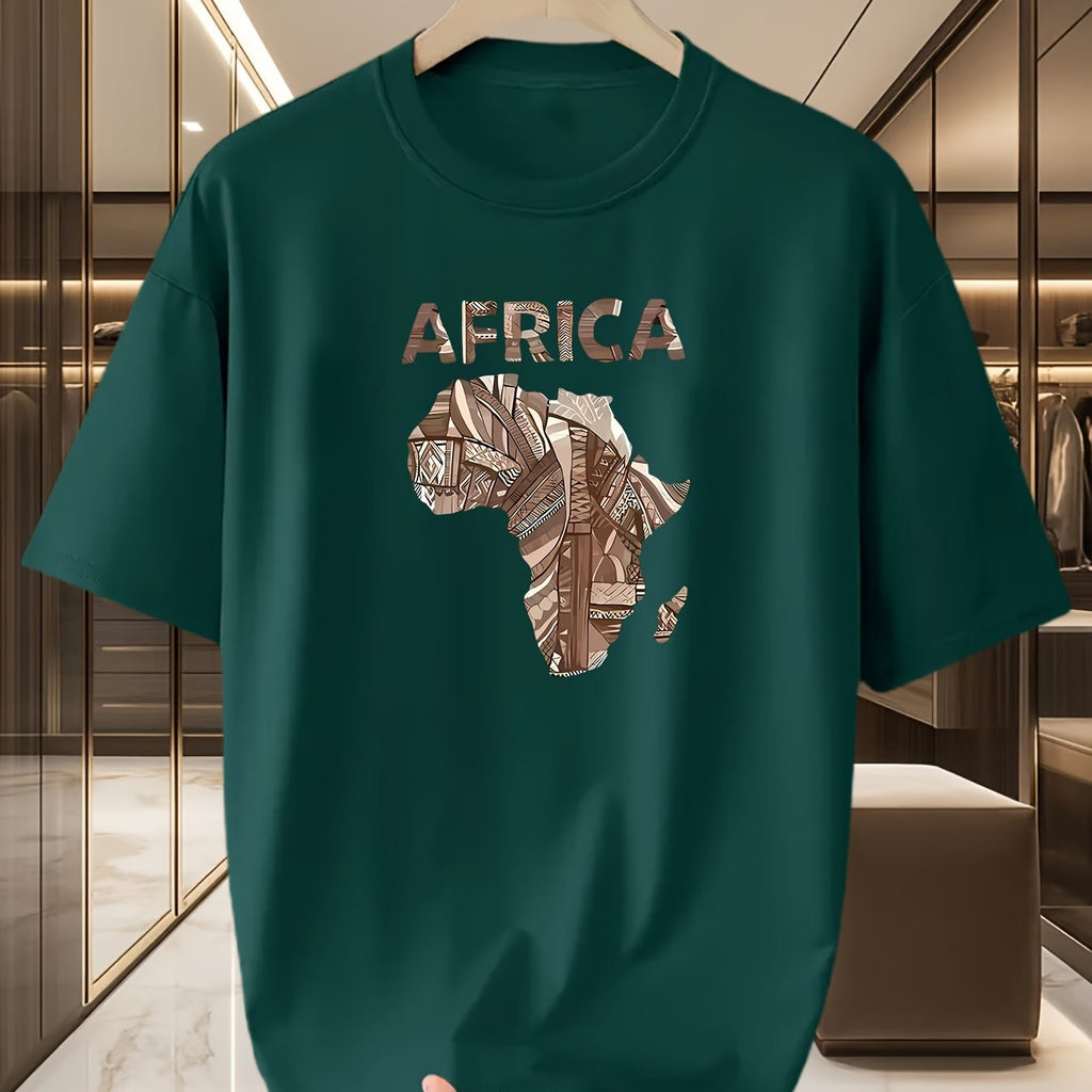 T-shirt Uomo Girocollo Manica Corta - Stampa Africa