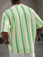 T-shirt a Righe Manica Corta