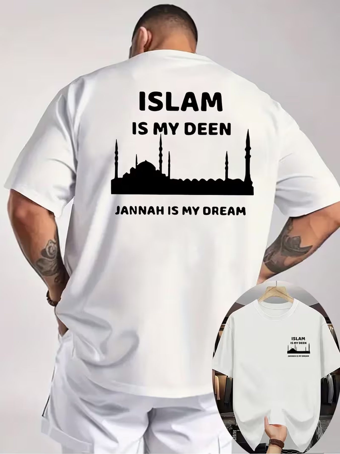 T-Shirt with the inscription "ISLAM IS MY DEEN, JANNAH IS MY DREAM"