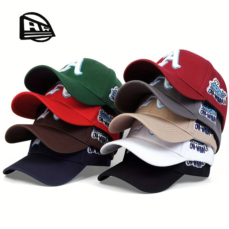 Cappellino da Baseball AR - Ricamo Delfino e Lettera A
