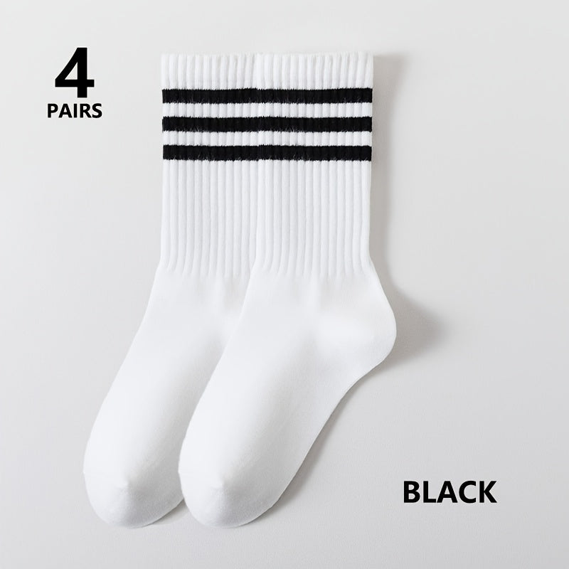 Calzini Unisex a Righe - Confezione da 4 Paia