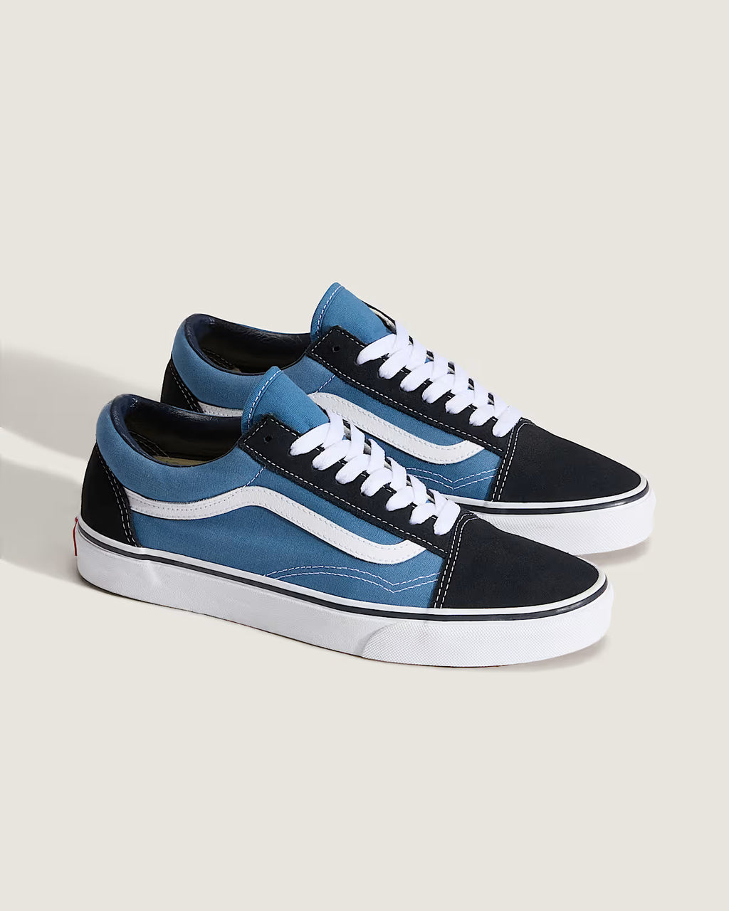 Scarpa VANS OLD SKOOL blu navy in pelle scamosciata e canvas con suola waffle vulcanizzata