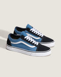 Scarpa VANS OLD SKOOL blu navy in pelle scamosciata e canvas con suola waffle vulcanizzata