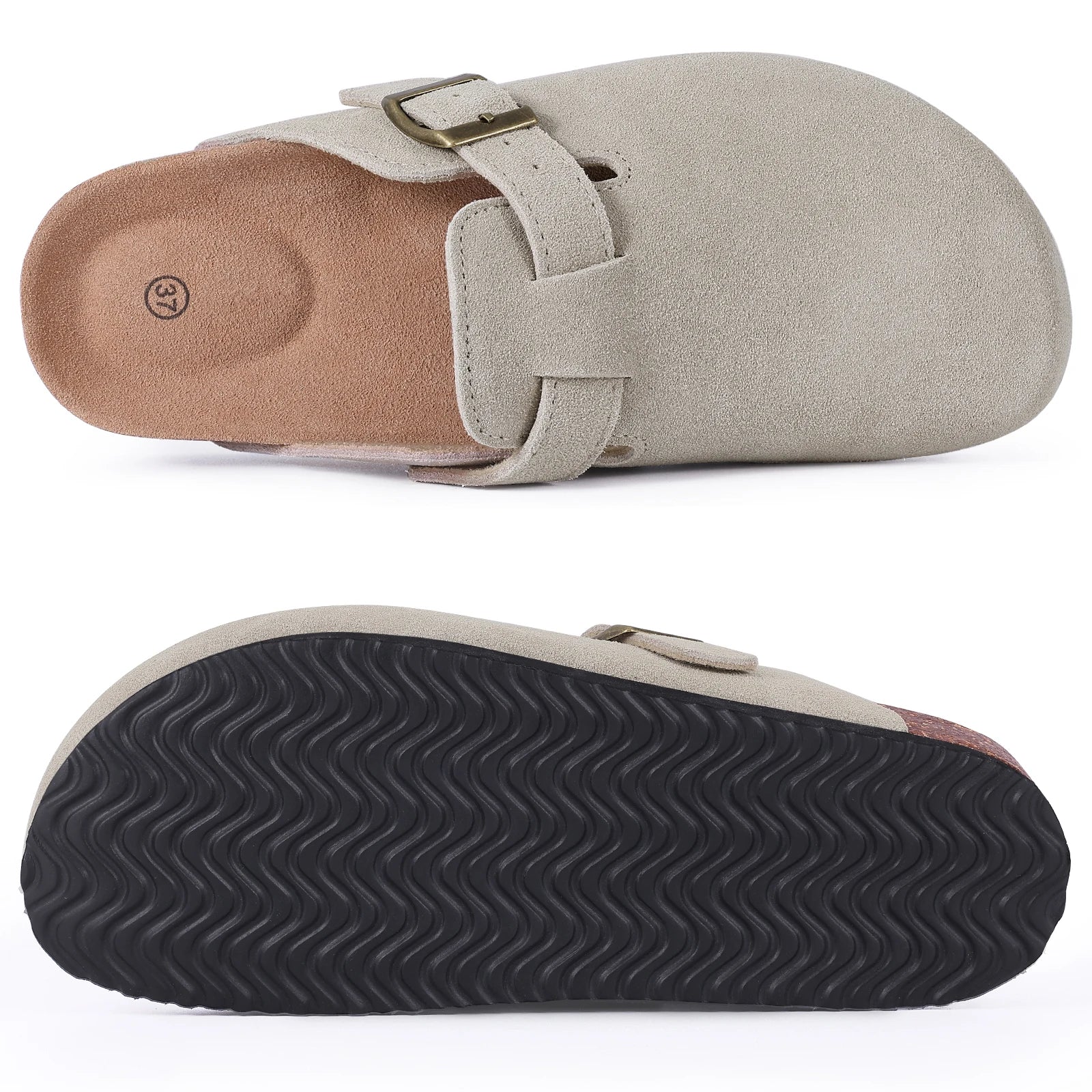 Kidmi Shoes with Adjustable Strap Cork Insole Unisex Clogs