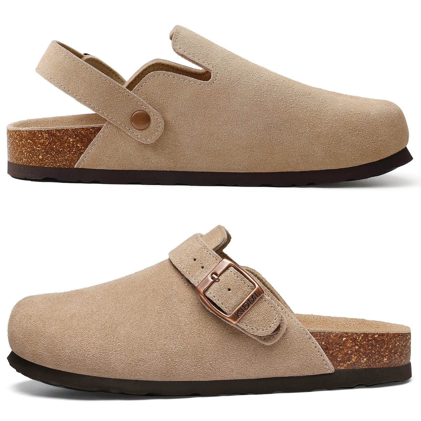 Kidmi Shoes with Adjustable Strap Cork Insole Unisex Clogs