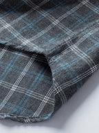Camicia Uomo a Quadri Manica Lunga con Bottoni - Stile Casual