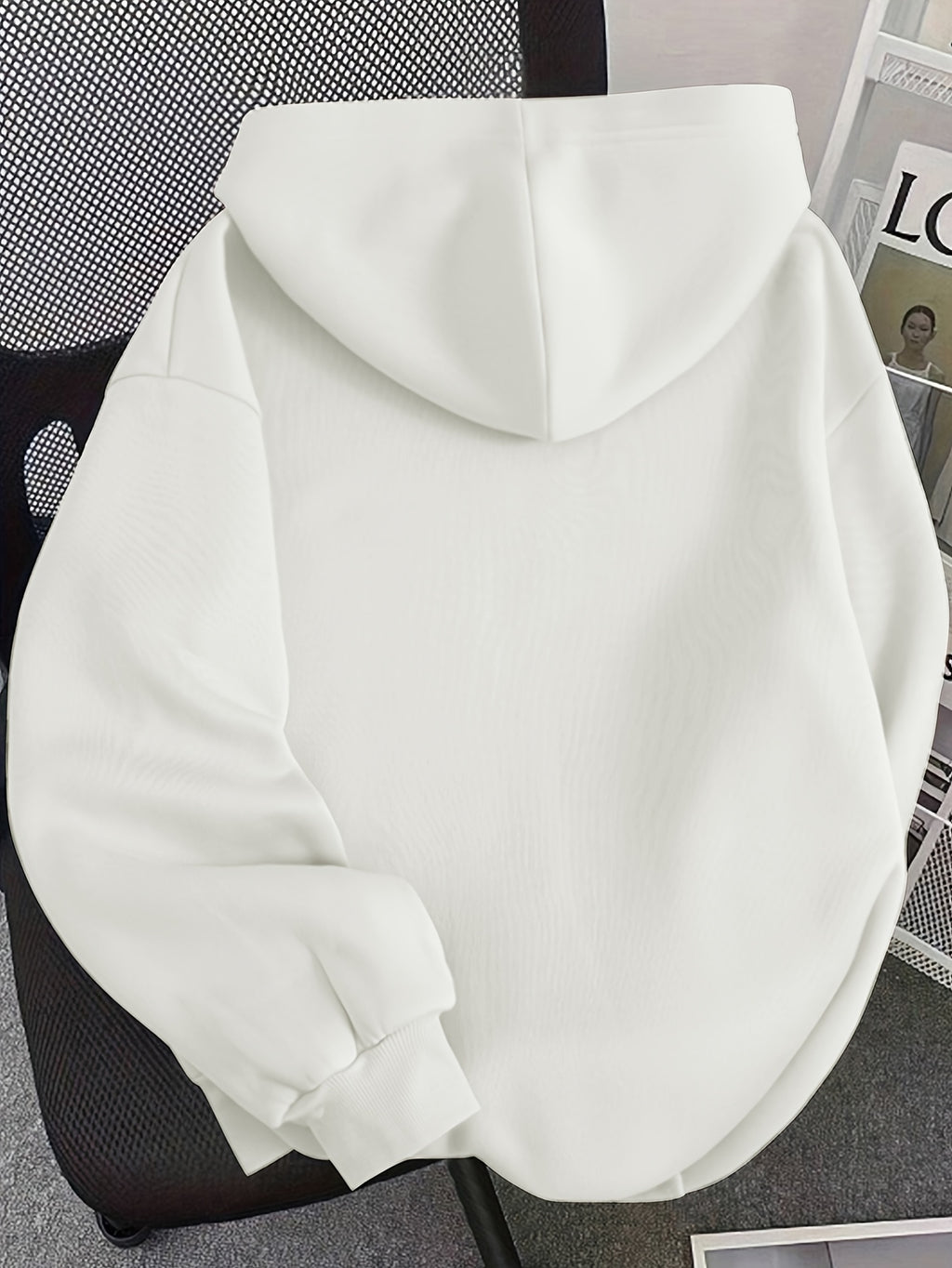 Felpa Donna con Cappuccio Loose Fit - Stampa Lettering "PATIENCE"