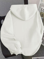 Felpa Donna con Cappuccio Loose Fit - Stampa Lettering "PATIENCE"