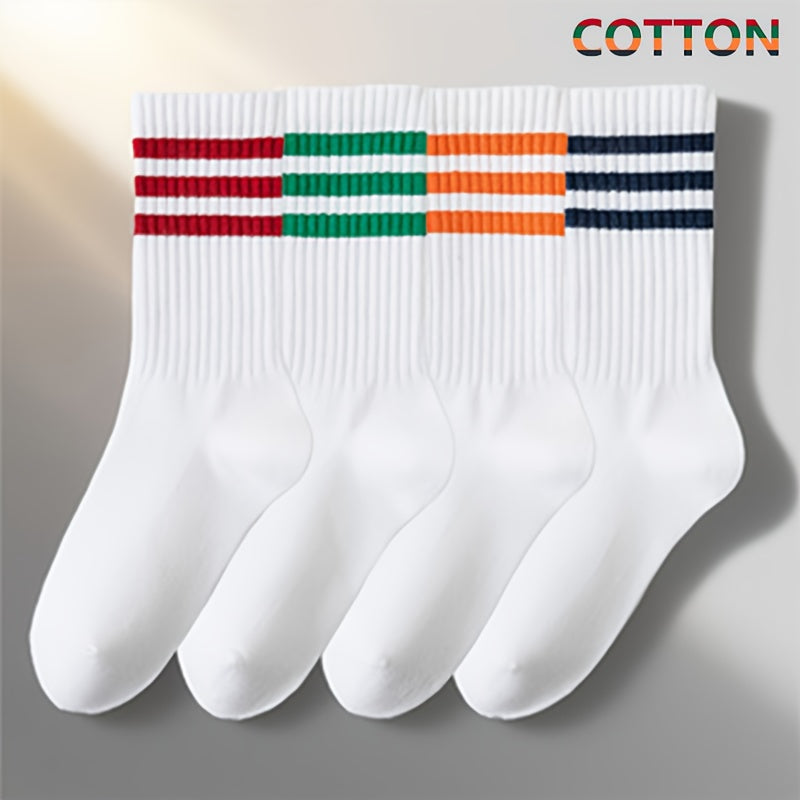 Calzini Unisex a Righe - Confezione da 4 Paia
