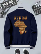Giacca Uomo Slim Fit - Stampa Tribale Africana con Zip