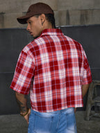 Camicia a quadri maniche corte per uomo
