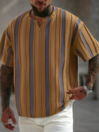 T-shirt a Righe Manica Corta