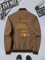 Giacca Uomo Slim Fit - Stampa Tribale Africana con Zip