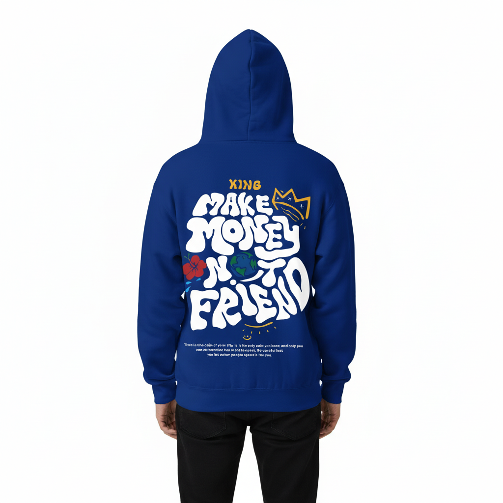 Blue Hoodie con cappuccio