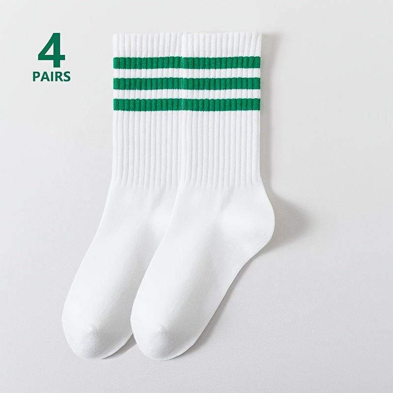 Calzini Unisex a Righe - Confezione da 4 Paia