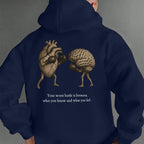 Felpa con Cappuccio Uomo - Stampa "Heart & Brain"