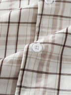Camicia a quadri con Inserto Manica Lunga