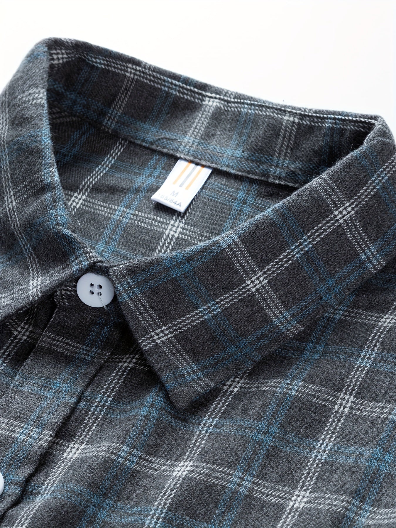 Camicia Uomo a Quadri Manica Lunga con Bottoni - Stile Casual
