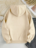 Felpa Donna con Cappuccio Loose Fit - Stampa Lettering "PATIENCE"